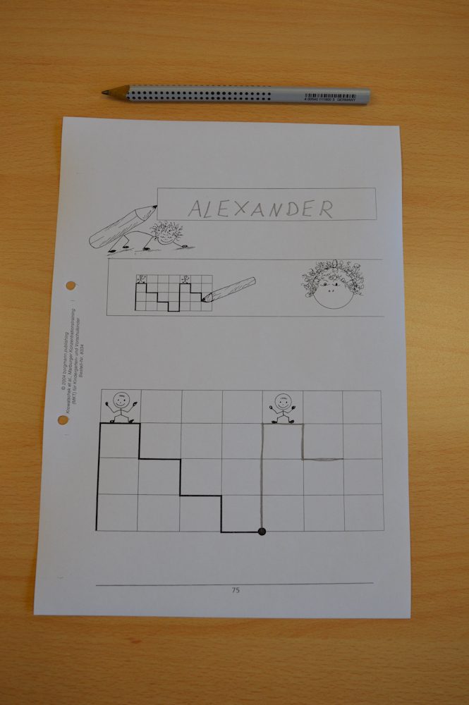 Arbeitsblatt aus dem Marburger Konzentrationstraining